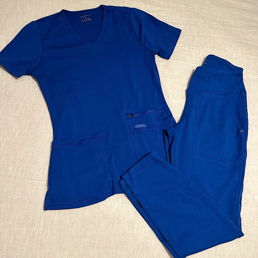 Jaanuu royal blue scrub top only